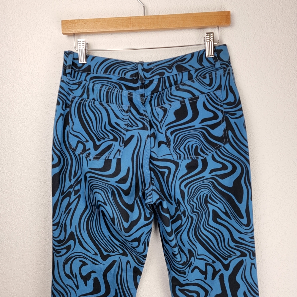 Paloma Wool Kelly Pants Swirls Black and Blue 36/4 - Picture 6 of 13